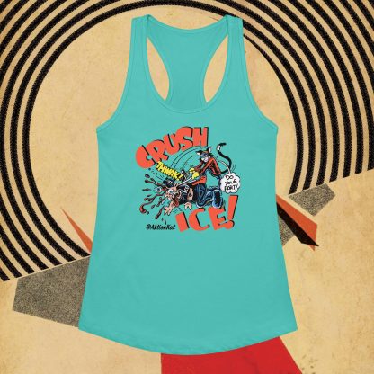 'Crush ICE' Aktion Kat! fitted racerback tank top - Image 3